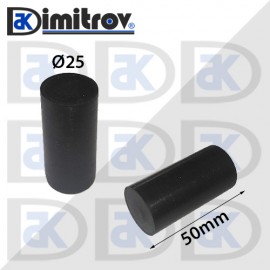 Гумен тампон Ø 25 x 50 mm